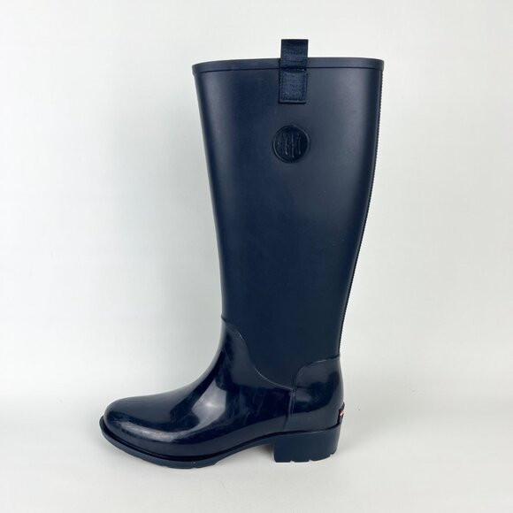Tommy Hilfiger Womens Karissa Blue Rain Boots Pull On Water Resistant size 9 - Picture 7 of 16